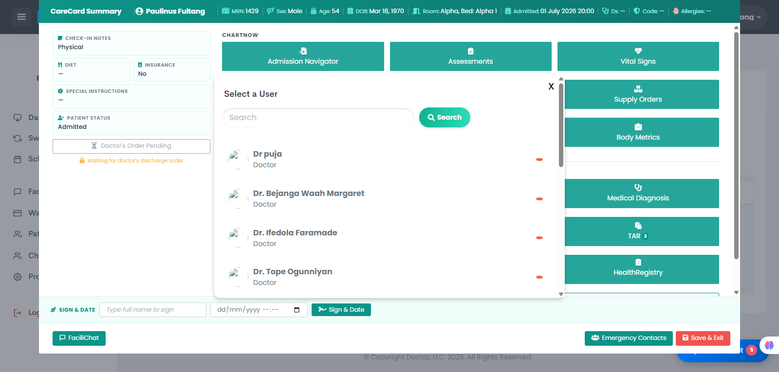 Select a Care Team Member