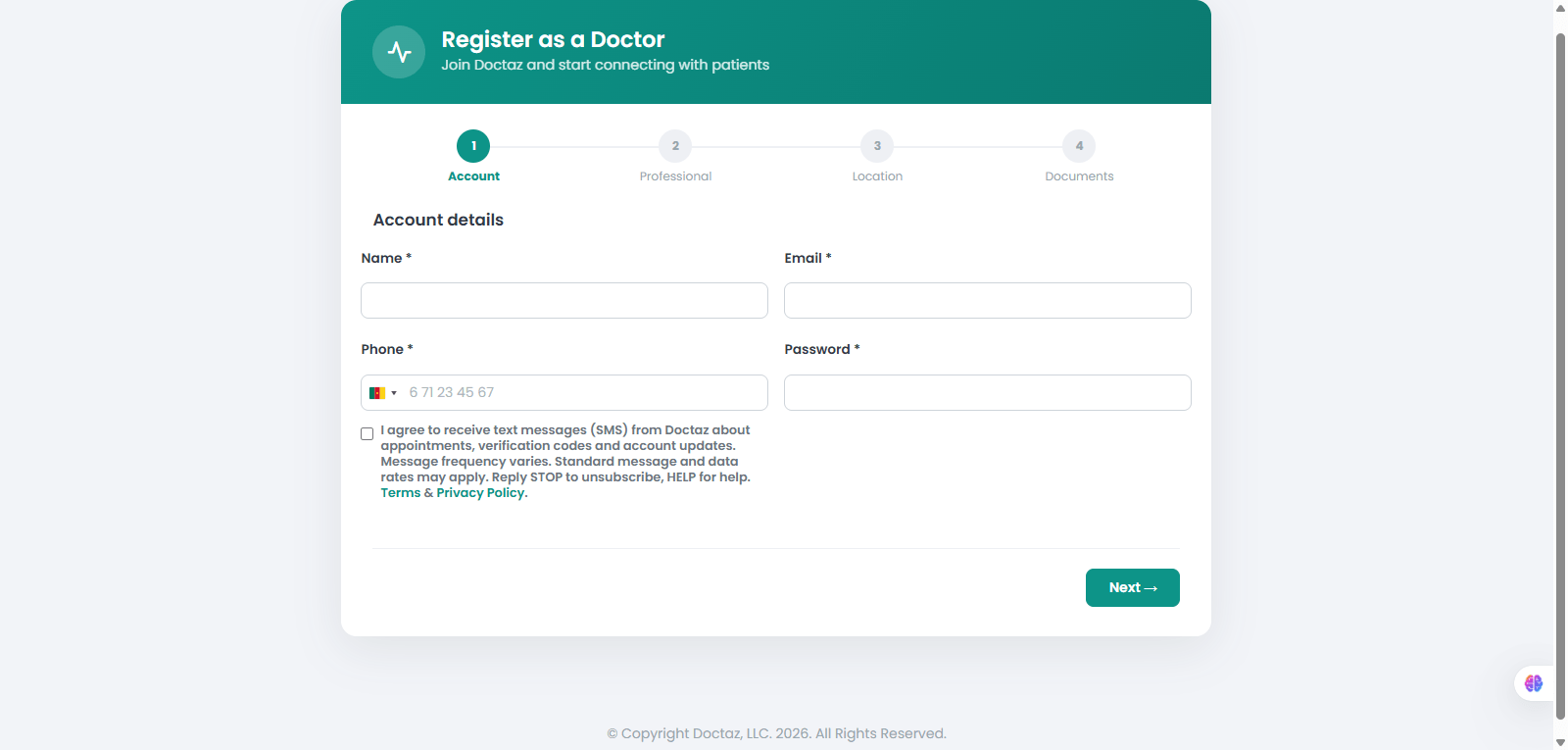 Enter Account Details