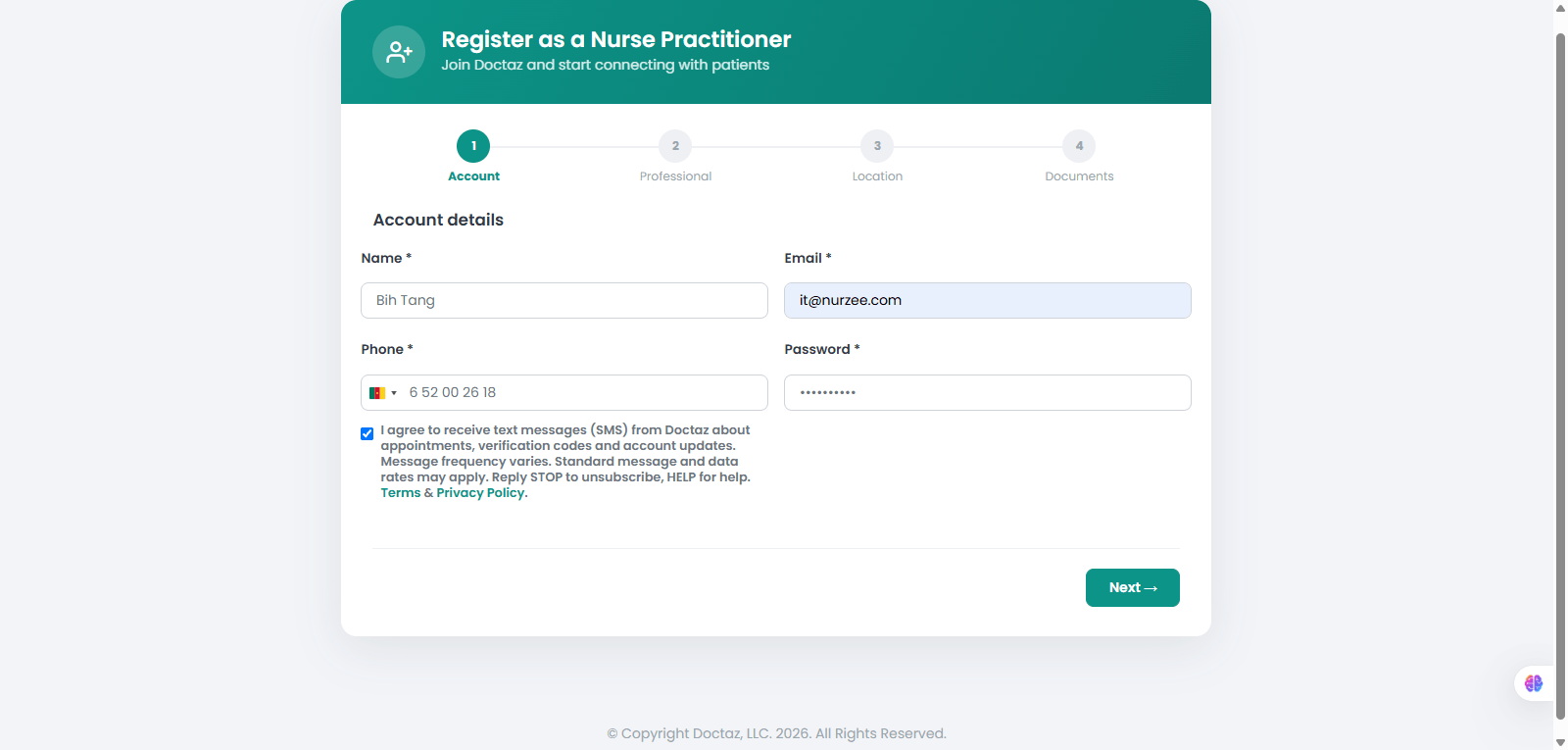 Complete Account Information