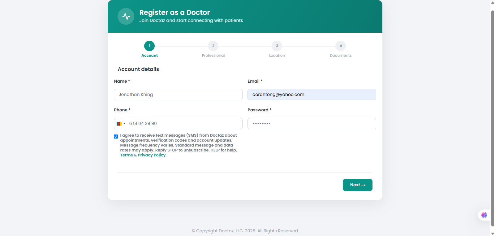 Complete Account Information